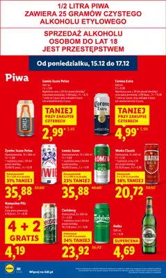 Lidl - gazetka promocyjna Oferta od poniedziałku od poniedziałku 15.12 do środy 17.12 - strona 62
