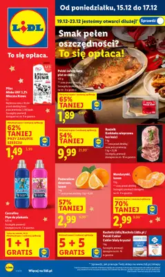 Lidl - gazetka promocyjna Oferta od poniedziałku od poniedziałku 15.12 do środy 17.12