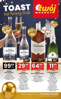 Twój Market - gazetka promocyjna Gazetka alkoholowa od środy 17.12 do niedzieli 11.01