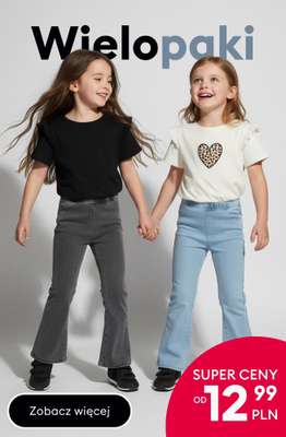 Sinsay - gazetka promocyjna WIELOPAKI dla dzieci - już od 12,99 PLN od wtorku 16.12 do poniedziałku 22.12