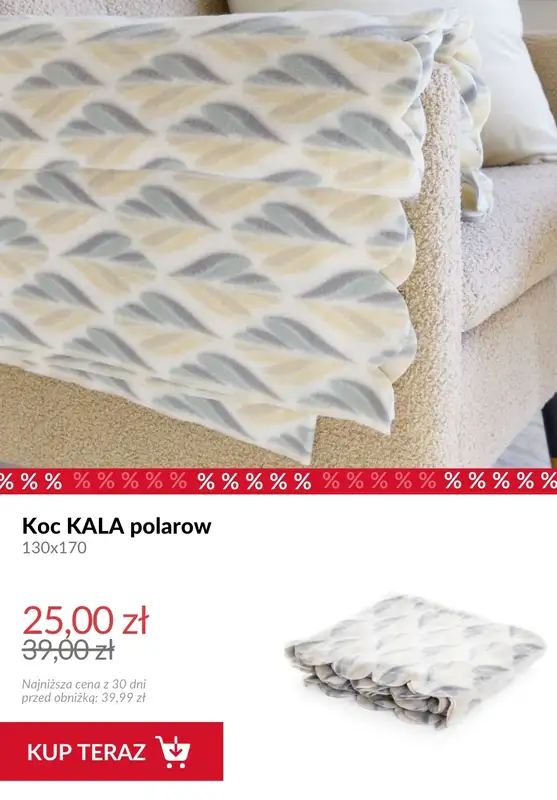 Homla - gazetka promocyjna SALE: tekstylia sypialniane od wtorku 16.12 do poniedziałku 22.12 - strona 8