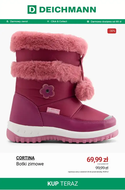 Deichmann - gazetka promocyjna Buty dziecięce do -50% od wtorku 16.12  - strona 7