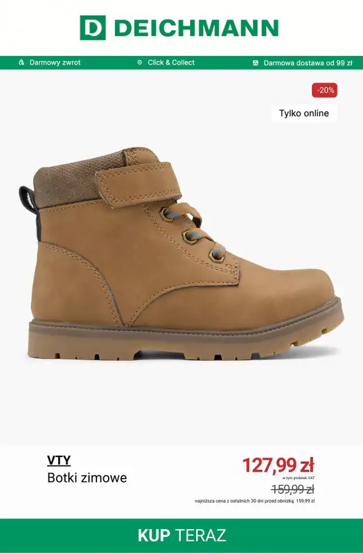 Deichmann - gazetka promocyjna Buty dziecięce do -50% od wtorku 16.12  - strona 3