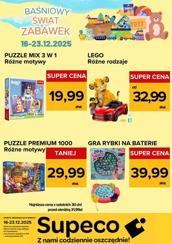 Supeco - gazetka promocyjna Bajkowy Świat Zabawek od wtorku 04.11 do wtorku 23.12 - strona 7