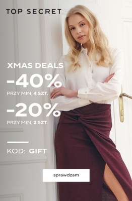 Top Secret - gazetka promocyjna -40% przy zakupie min. 4 szt. od wtorku 16.12 do niedzieli 21.12