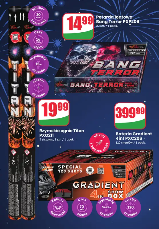 Dino - gazetka promocyjna Katalog Fajerwerki od wtorku 16.12 do środy 31.12 - strona 6