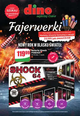 Dino - gazetka promocyjna Katalog Fajerwerki od wtorku 16.12 do środy 31.12