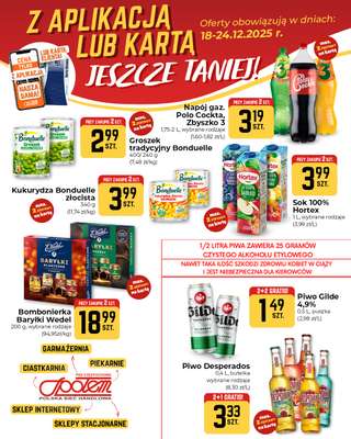 Społem Częstochowa - gazetka promocyjna Z aplikacją lub kartą jeszcze taniej! od czwartku 18.12 do środy 24.12