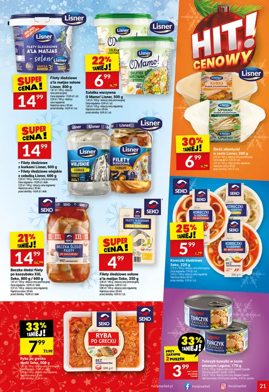 Twój Market - gazetka promocyjna Gazetka od środy 17.12 do soboty 27.12 - strona 21