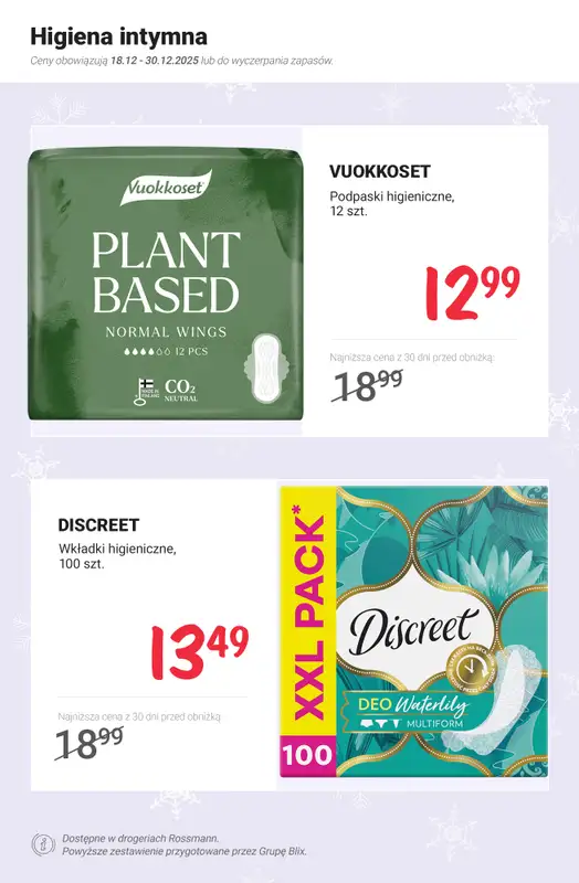 Rossmann - gazetka promocyjna MEGA promocje z nowej gazetki od czwartku 18.12 do wtorku 30.12 - strona 12