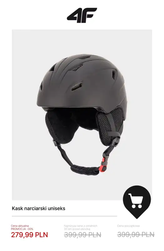 4F - gazetka promocyjna Kolekcja narciarska w promocji – sprawdź okazje! od wtorku 16.12  - strona 14