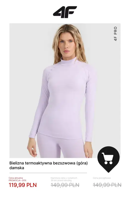 4F - gazetka promocyjna Kolekcja narciarska w promocji – sprawdź okazje! od wtorku 16.12  - strona 4