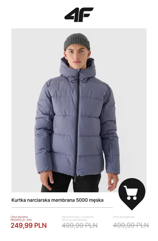 4F - gazetka promocyjna Kolekcja narciarska w promocji – sprawdź okazje! od wtorku 16.12  - strona 9