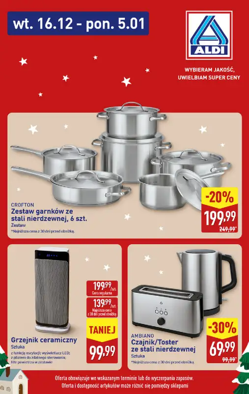 Aldi - gazetka promocyjna Mix okazji w super cenach ALDI! od wtorku 16.12 do poniedziałku 05.01 - strona 4