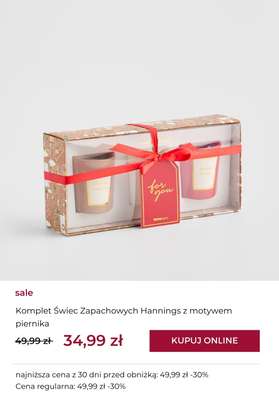 Komplet Świec Zapachowych Hannings z motywem piernika