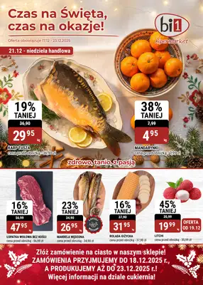 bi1 - gazetka promocyjna Gazetka Ełk I Czas na Święta, czas na okazje! od środy 17.12 do wtorku 23.12