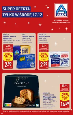 Aldi - gazetka promocyjna Super oferta tylko w środę 17.12! od środy 17.12 do środy 17.12