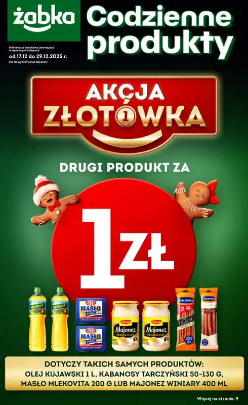 Żabka - gazetka promocyjna Gazetka Spożywcza od środy 17.12 do poniedziałku 29.12