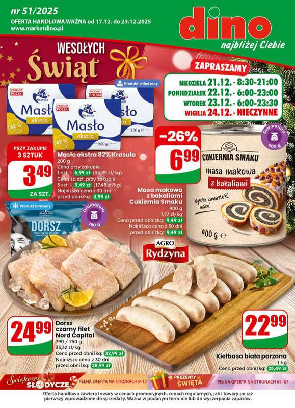 Dino - gazetka promocyjna Gazetka od środy 17.12 do wtorku 23.12