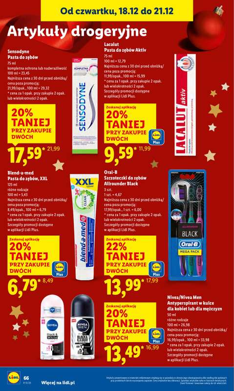 Lidl - gazetka promocyjna Oferta od czwartku od czwartku 18.12 do niedzieli 21.12 - strona 68