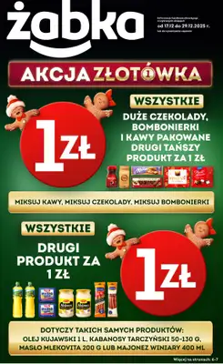 Żabka - gazetka promocyjna Gazetka od środy 17.12 do poniedziałku 29.12