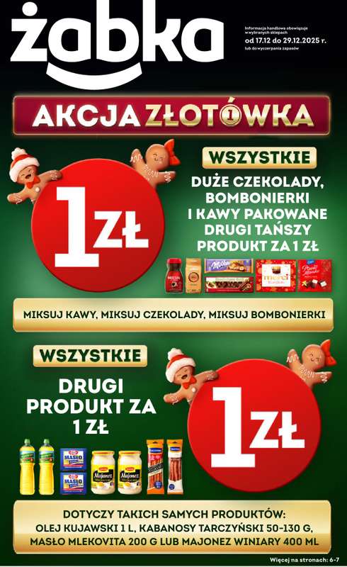 Żabka - gazetka promocyjna Gazetka od środy 17.12 do poniedziałku 29.12