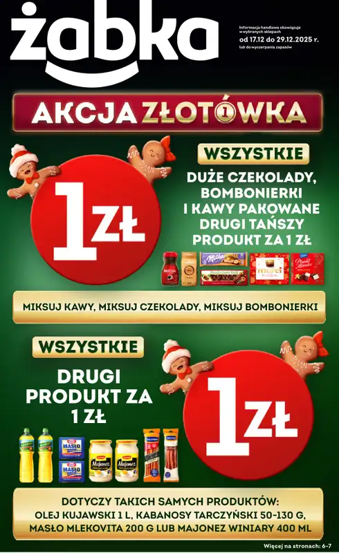 Żabka - gazetka promocyjna Gazetka od środy 17.12 do poniedziałku 29.12