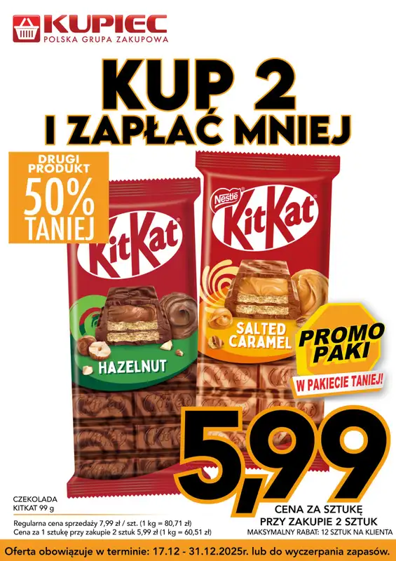 Kupiec - gazetka promocyjna Promopaki od środy 17.12 do środy 31.12 - strona 12