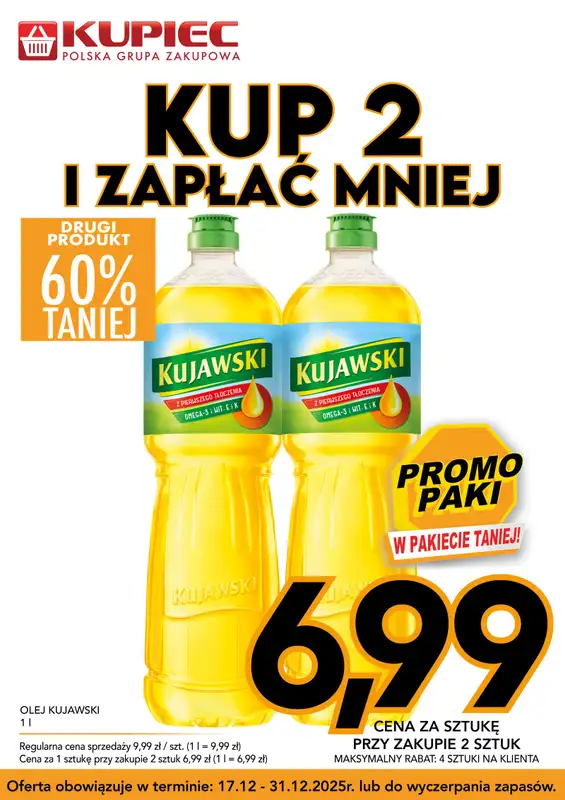 Kupiec - gazetka promocyjna Promopaki od środy 17.12 do środy 31.12 - strona 15