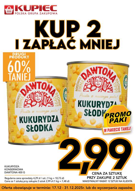 Kupiec - gazetka promocyjna Promopaki od środy 17.12 do środy 31.12 - strona 6