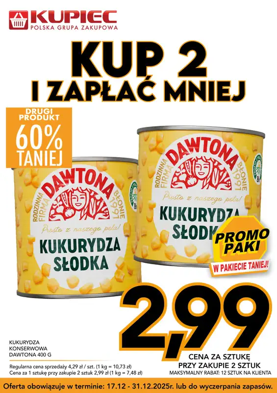 Kupiec - gazetka promocyjna Promopaki od środy 17.12 do środy 31.12 - strona 6