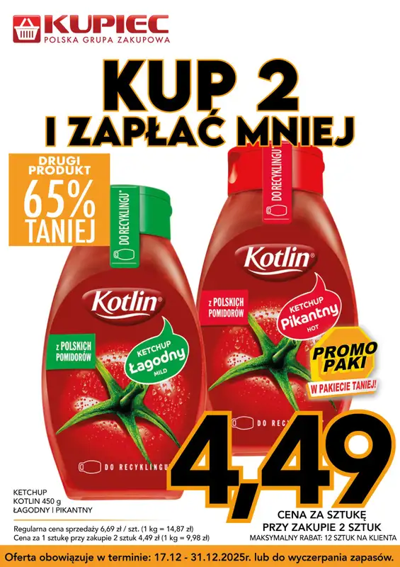 Kupiec - gazetka promocyjna Promopaki od środy 17.12 do środy 31.12 - strona 13