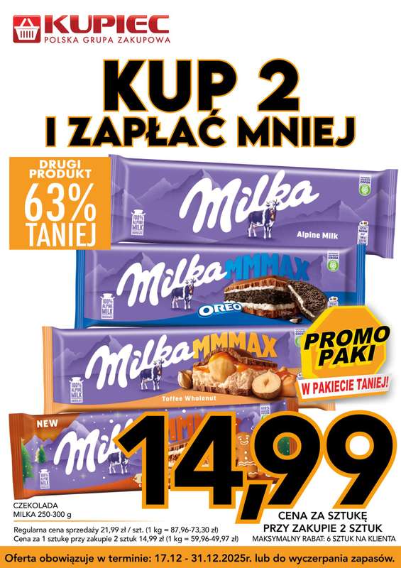 Kupiec - gazetka promocyjna Promopaki od środy 17.12 do środy 31.12 - strona 16