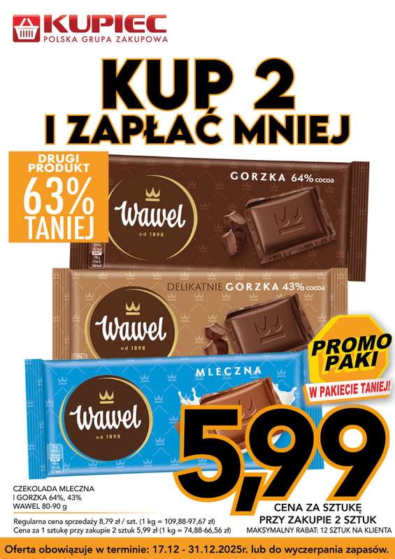 Kupiec - gazetka promocyjna Promopaki od środy 17.12 do środy 31.12 - strona 22