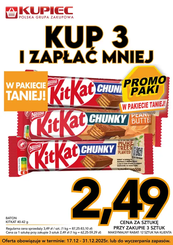 Kupiec - gazetka promocyjna Promopaki od środy 17.12 do środy 31.12 - strona 11