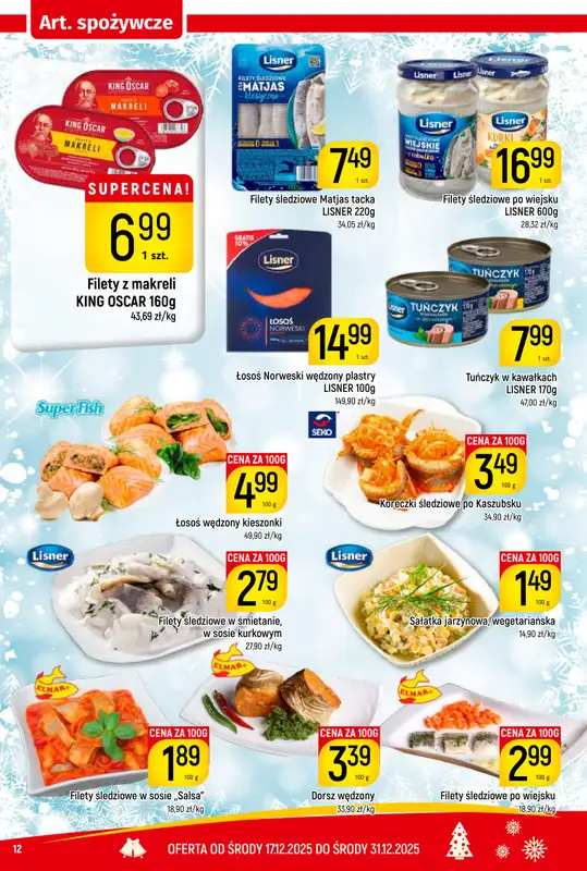 Delikatesy Piotruś Pan - gazetka promocyjna Gazetka od środy 17.12 do środy 31.12 - strona 12