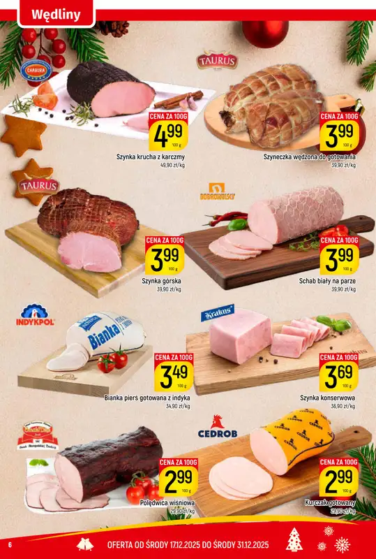 Delikatesy Piotruś Pan - gazetka promocyjna Gazetka od środy 17.12 do środy 31.12 - strona 6