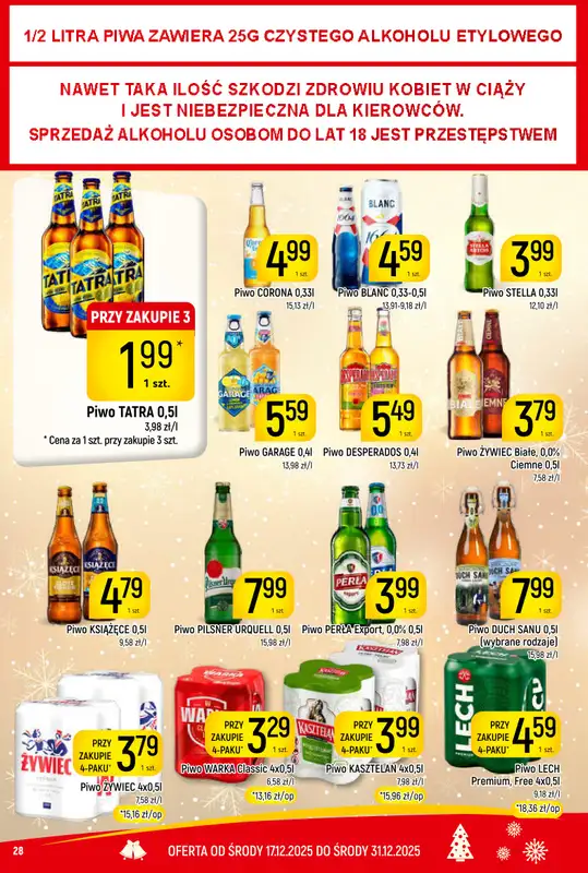 Delikatesy Piotruś Pan - gazetka promocyjna Gazetka od środy 17.12 do środy 31.12 - strona 28