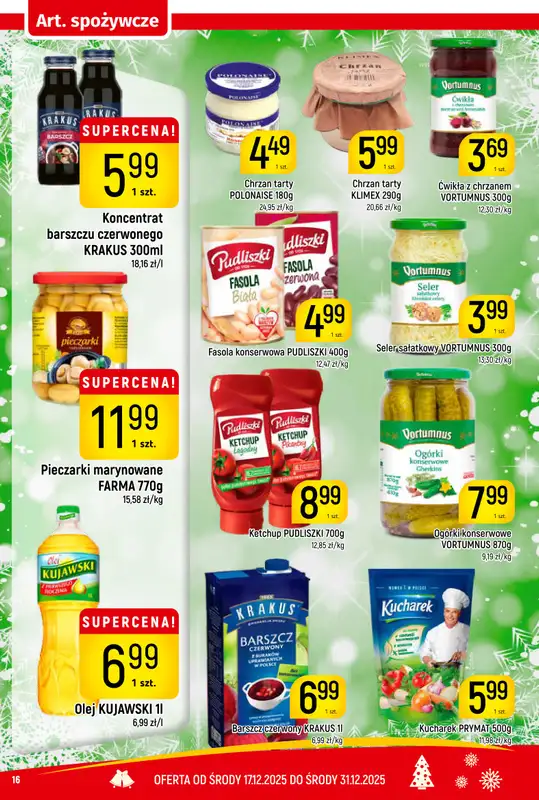 Delikatesy Piotruś Pan - gazetka promocyjna Gazetka od środy 17.12 do środy 31.12 - strona 16