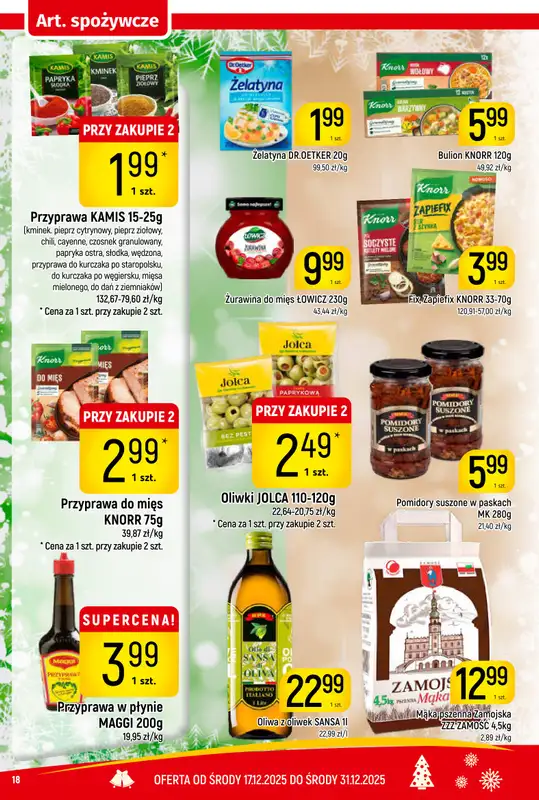 Delikatesy Piotruś Pan - gazetka promocyjna Gazetka od środy 17.12 do środy 31.12 - strona 18
