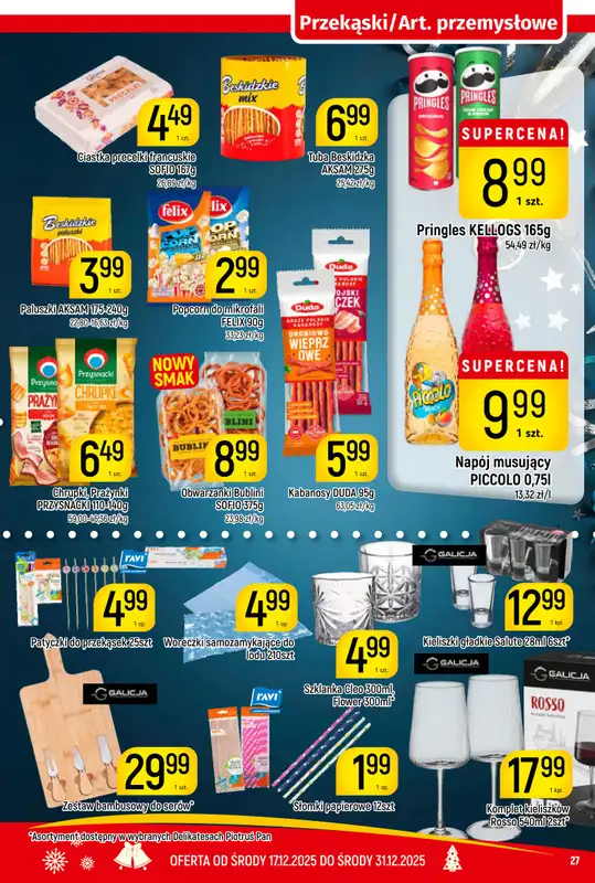 Delikatesy Piotruś Pan - gazetka promocyjna Gazetka od środy 17.12 do środy 31.12 - strona 27