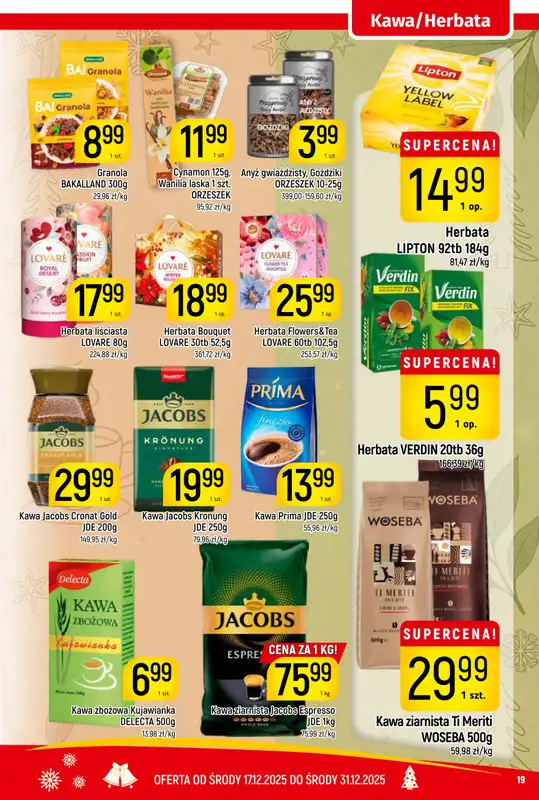 Delikatesy Piotruś Pan - gazetka promocyjna Gazetka od środy 17.12 do środy 31.12 - strona 19