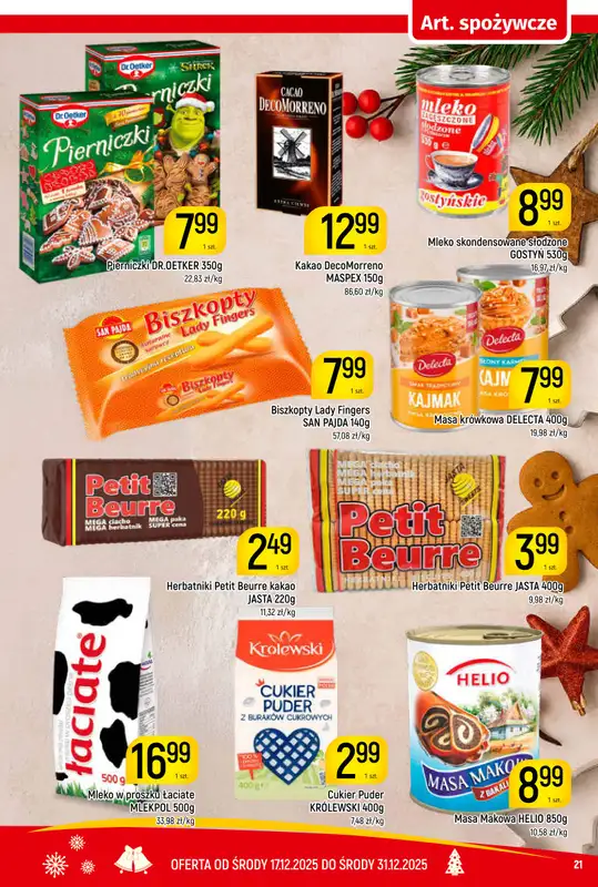 Delikatesy Piotruś Pan - gazetka promocyjna Gazetka od środy 17.12 do środy 31.12 - strona 21
