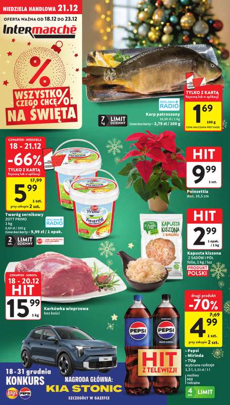 Intermarche - gazetka promocyjna Gazetka od czwartku 18.12 do wtorku 23.12
