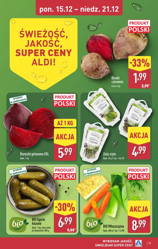 Aldi - gazetka promocyjna Weekend super cen w Aldi! od czwartku 18.12 do niedzieli 21.12 - strona 15