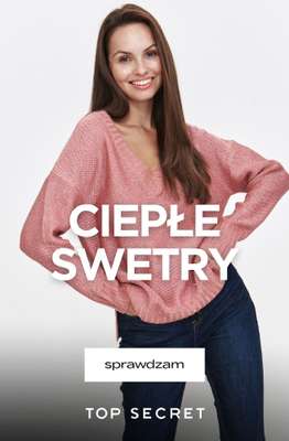 Top Secret - gazetka promocyjna Ciepłe swetry na zimne dni od środy 17.12 do poniedziałku 29.12