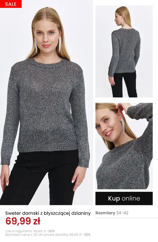 Top Secret - gazetka promocyjna Ciepłe swetry na zimne dni od środy 17.12 do poniedziałku 29.12 - strona 9