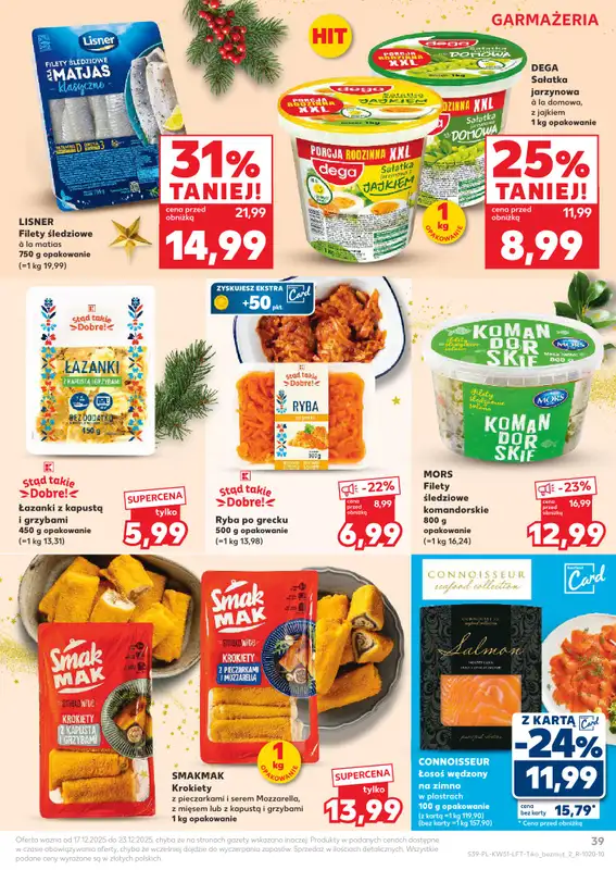 Kaufland - gazetka promocyjna Oferta Kaufland od środy 17.12 do wtorku 23.12 - strona 39