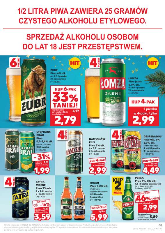 Kaufland - gazetka promocyjna Oferta Kaufland od środy 17.12 do wtorku 23.12 - strona 51