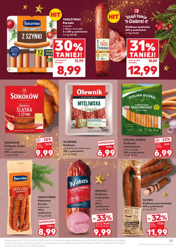 Kaufland - gazetka promocyjna Oferta Kaufland od środy 17.12 do wtorku 23.12 - strona 33